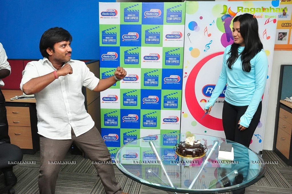 Catherine Tresa at 91.1 FM Radio City, Hyderabad