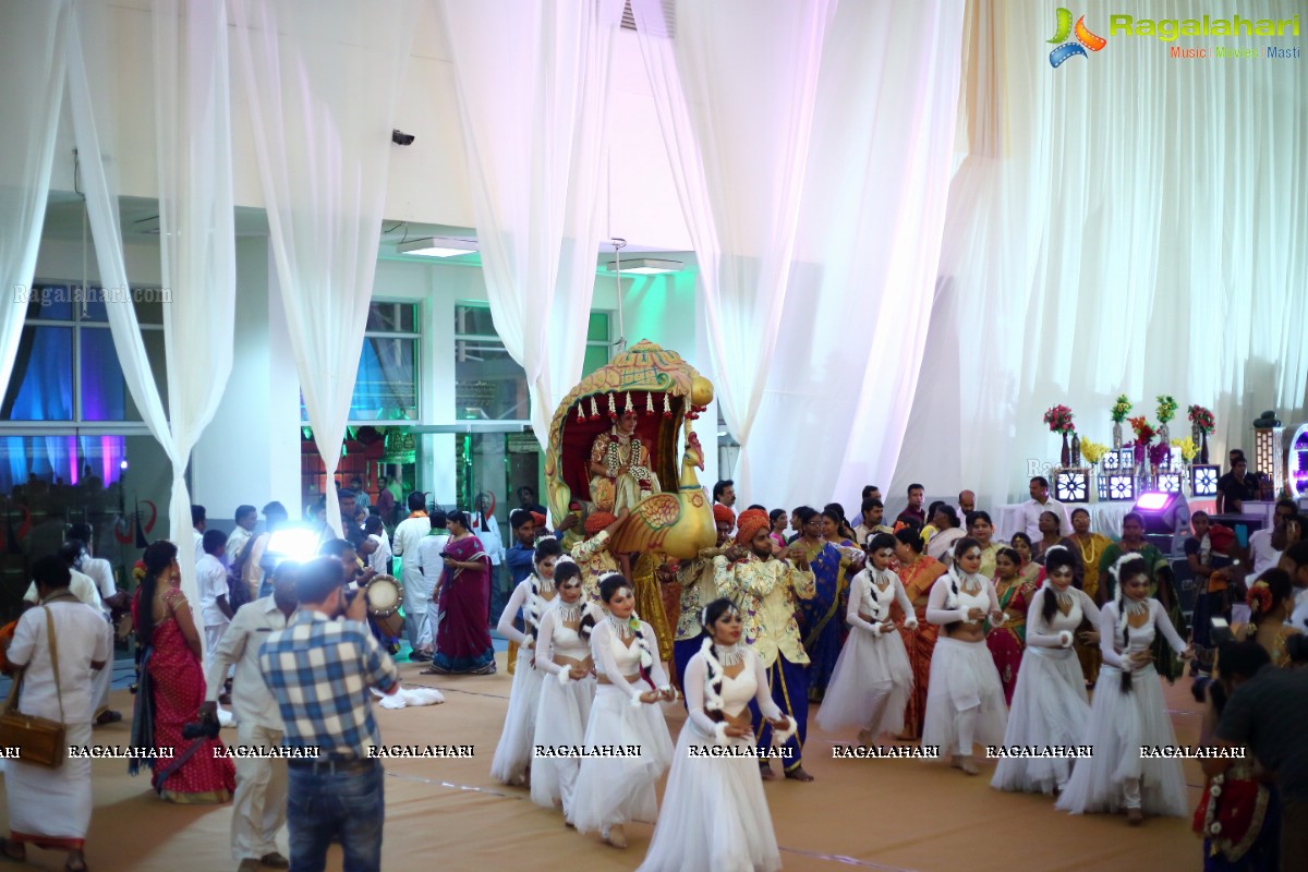Grand Wedding Ceremony of Gowni Srikanth Goud with Cheepi Sudheesha, Hyderabad