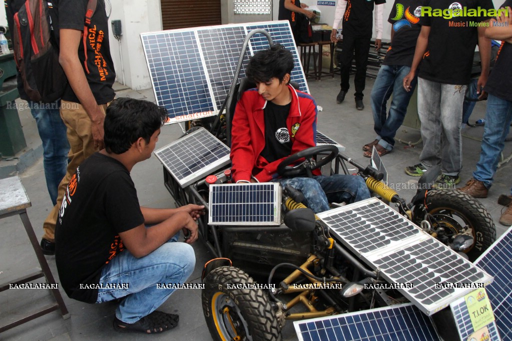 Award Winning Solar Car Display and Test Drive at Lords Institute of Technology, Hyderabad