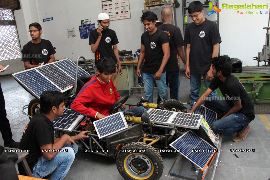 Award Winning Solar Car Display and Test Drive at Lords Institute of Technology, Hyderabad