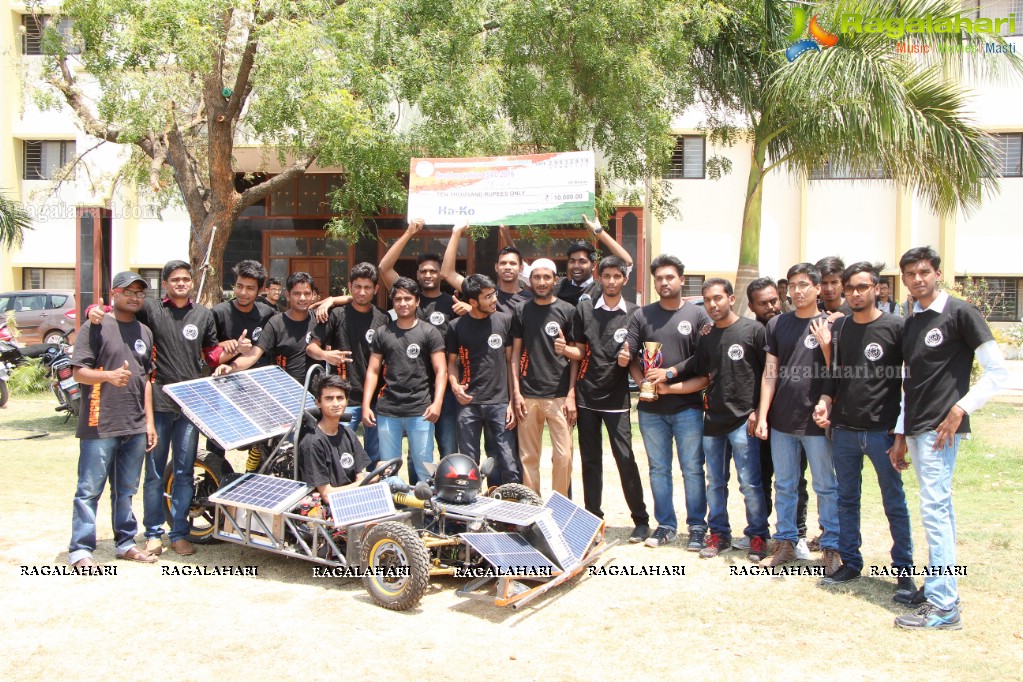 Award Winning Solar Car Display and Test Drive at Lords Institute of Technology, Hyderabad