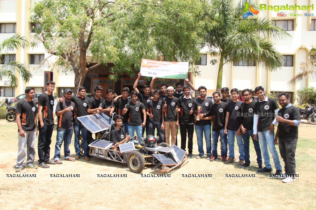 Award Winning Solar Car Display and Test Drive at Lords Institute of Technology, Hyderabad