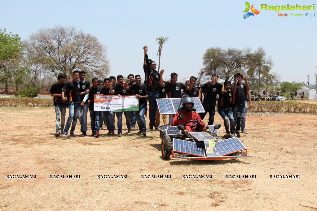 Award Winning Solar Car Display and Test Drive at Lords Institute of Technology, Hyderabad