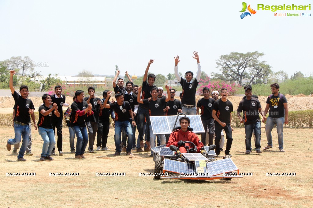 Award Winning Solar Car Display and Test Drive at Lords Institute of Technology, Hyderabad