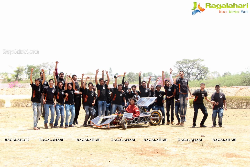 Award Winning Solar Car Display and Test Drive at Lords Institute of Technology, Hyderabad