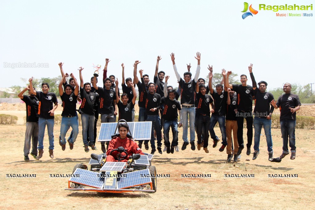 Award Winning Solar Car Display and Test Drive at Lords Institute of Technology, Hyderabad