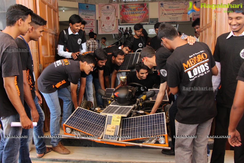 Award Winning Solar Car Display and Test Drive at Lords Institute of Technology, Hyderabad