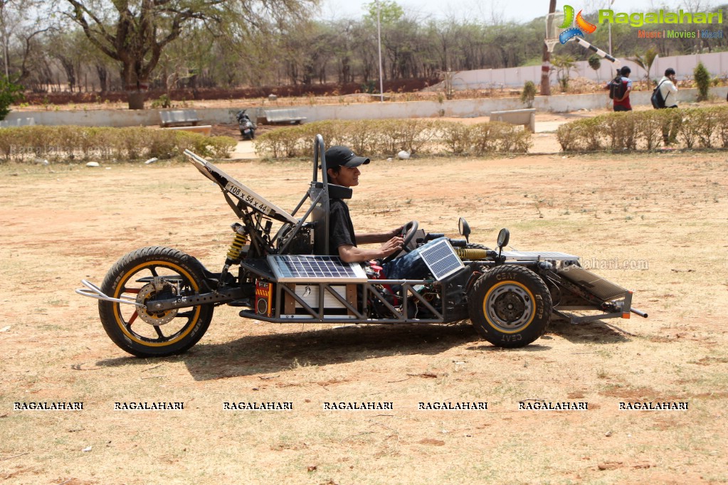 Award Winning Solar Car Display and Test Drive at Lords Institute of Technology, Hyderabad