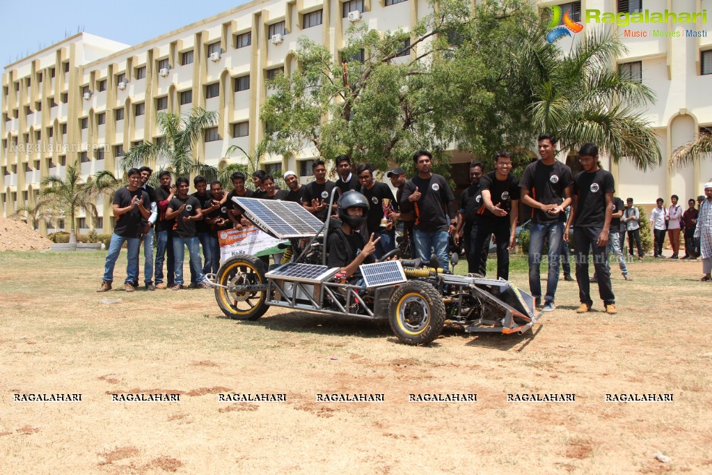 Award Winning Solar Car Display and Test Drive at Lords Institute of Technology, Hyderabad