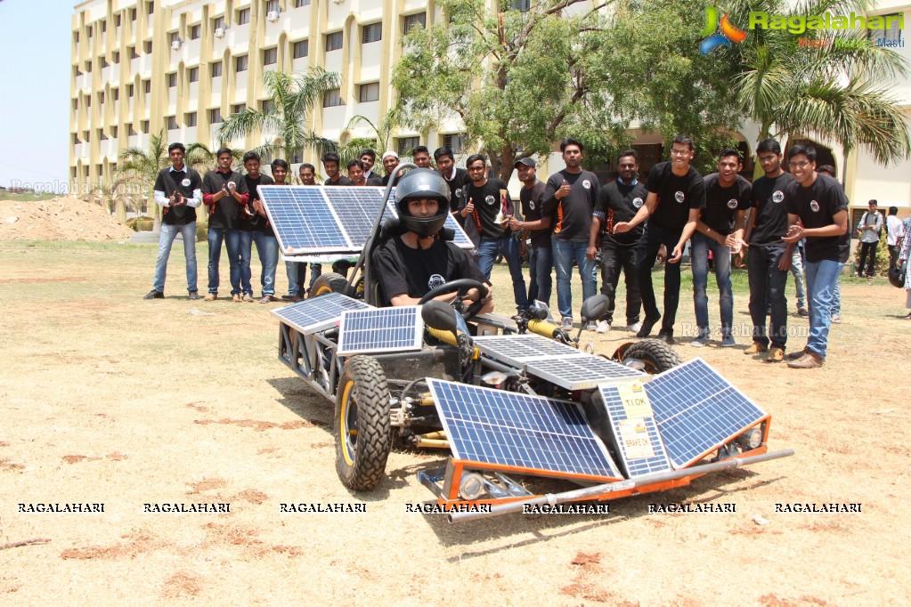 Award Winning Solar Car Display and Test Drive at Lords Institute of Technology, Hyderabad