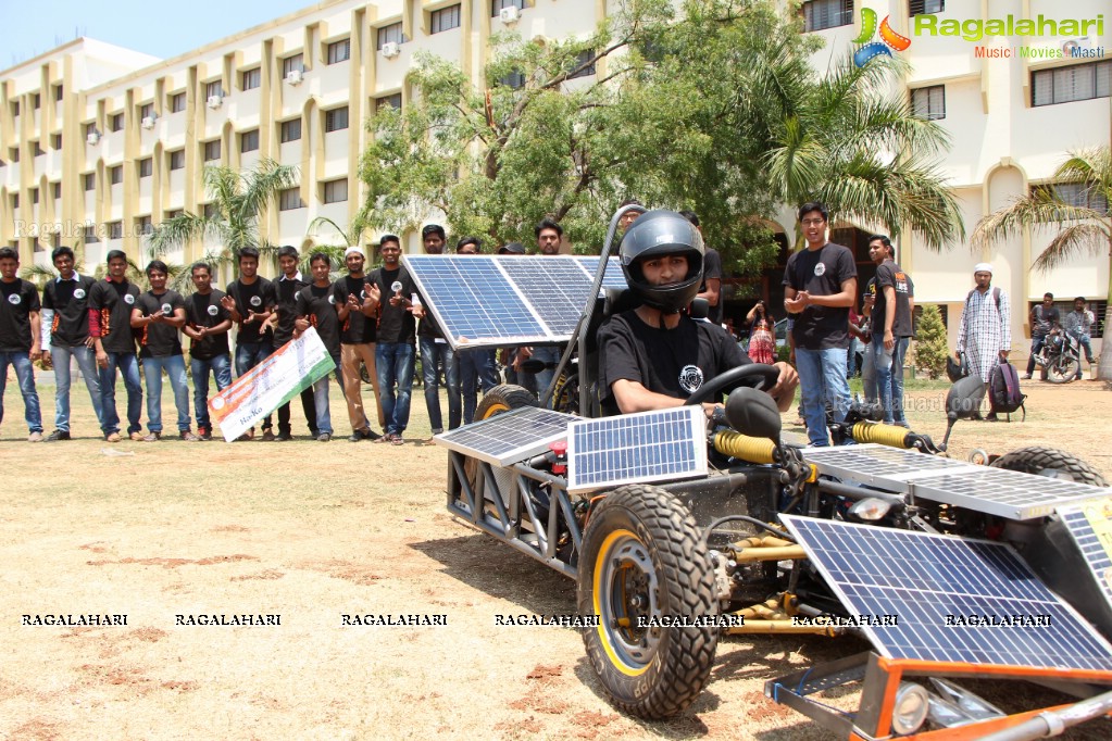 Award Winning Solar Car Display and Test Drive at Lords Institute of Technology, Hyderabad