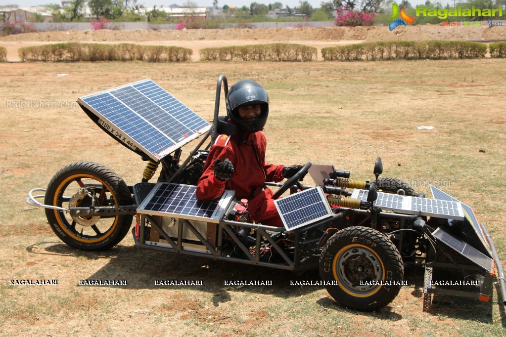 Award Winning Solar Car Display and Test Drive at Lords Institute of Technology, Hyderabad