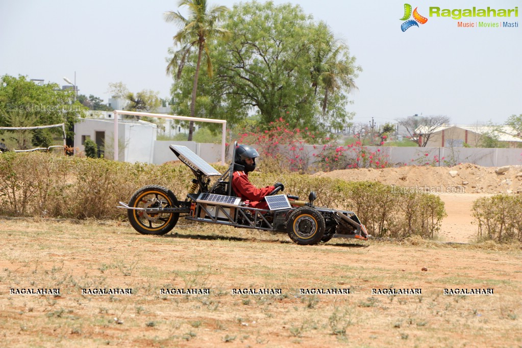 Award Winning Solar Car Display and Test Drive at Lords Institute of Technology, Hyderabad