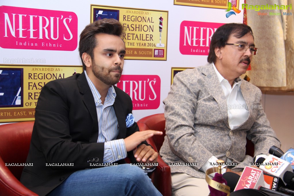 Neeru's MD Harish Kumar Press Meet on Best Regional Fashion Retailer Award by IFF, Hyderabad