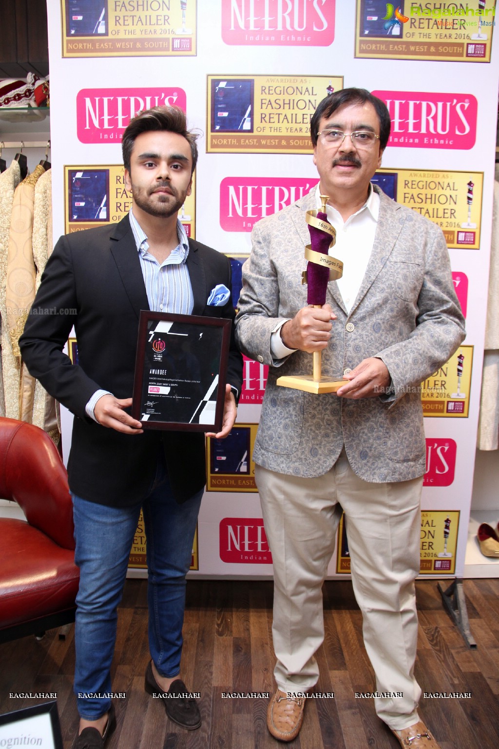 Neeru's MD Harish Kumar Press Meet on Best Regional Fashion Retailer Award by IFF, Hyderabad