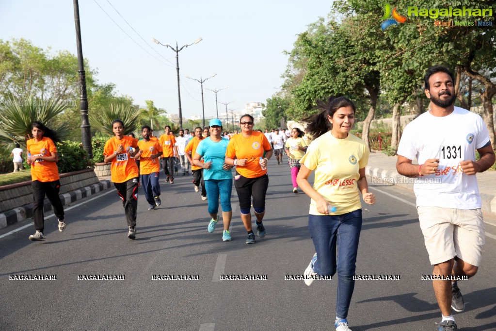 5K Run to Fight Malaria by Welltech Foundation at People's Plaza, Necklace Road, Hyderabad