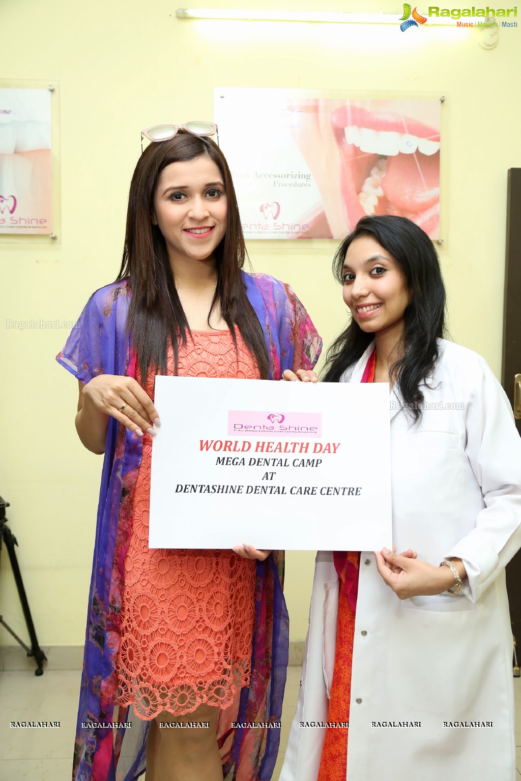 Mannara Chopra at Dentashine Dental Care Centre World Health Day Mega Dental Camp