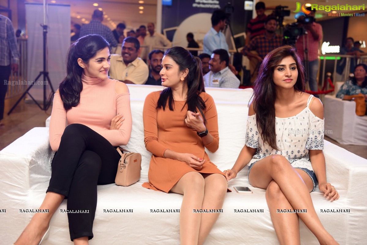 Shamili, Simran and Jenny Honey launches EMI Privilege Card by Bajaj Finserv and Bajaj Electronics at Forum Sujana Mall, KPHB, Kukatpally, Hyderabad