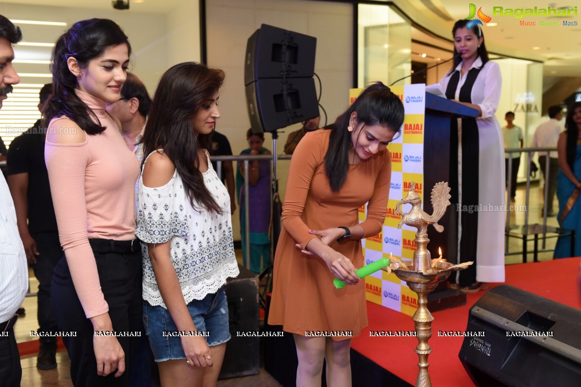 Shamili, Simran and Jenny Honey launches EMI Privilege Card by Bajaj Finserv and Bajaj Electronics at Forum Sujana Mall, KPHB, Kukatpally, Hyderabad