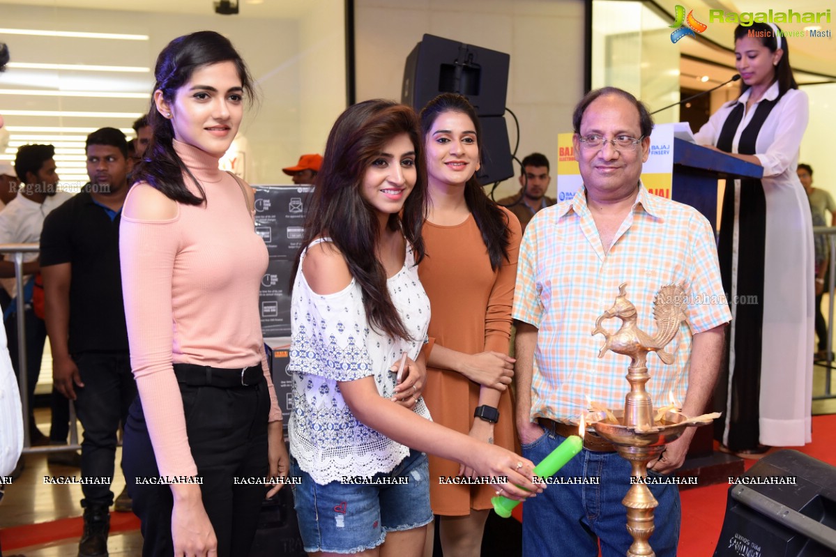 Shamili, Simran and Jenny Honey launches EMI Privilege Card by Bajaj Finserv and Bajaj Electronics at Forum Sujana Mall, KPHB, Kukatpally, Hyderabad