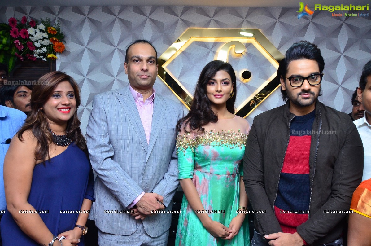 Anisha Ambrose and Sumanth Ashwin lauches F Saloon at Punjab Grill Building, Near Jubilee Hills Checkpost, Hyderabad