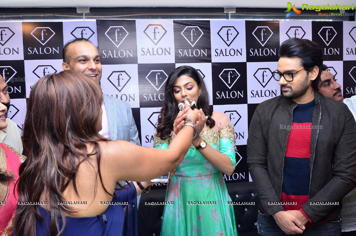 Anisha Ambrose and Sumanth Ashwin lauches F Saloon at Punjab Grill Building, Near Jubilee Hills Checkpost, Hyderabad