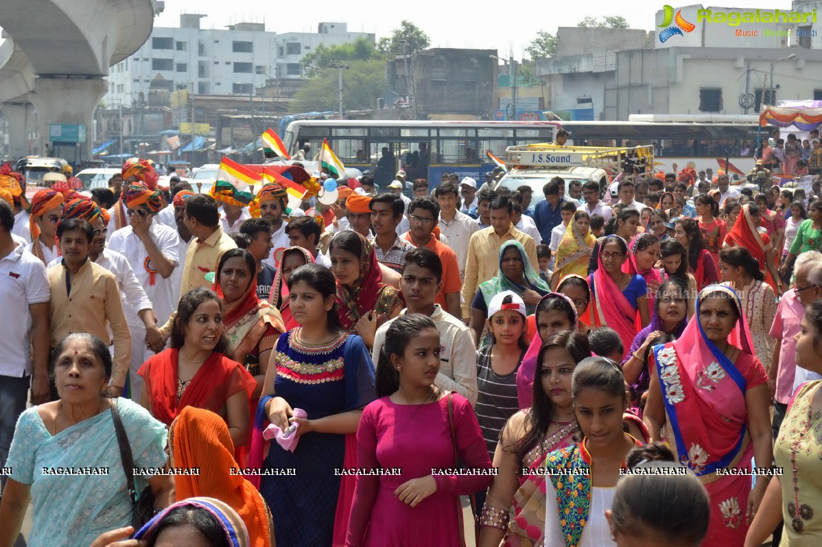 10,000 Jains Rally on 2616th Birth Anniversary of Lord Mahaveera, Founder of Jainism