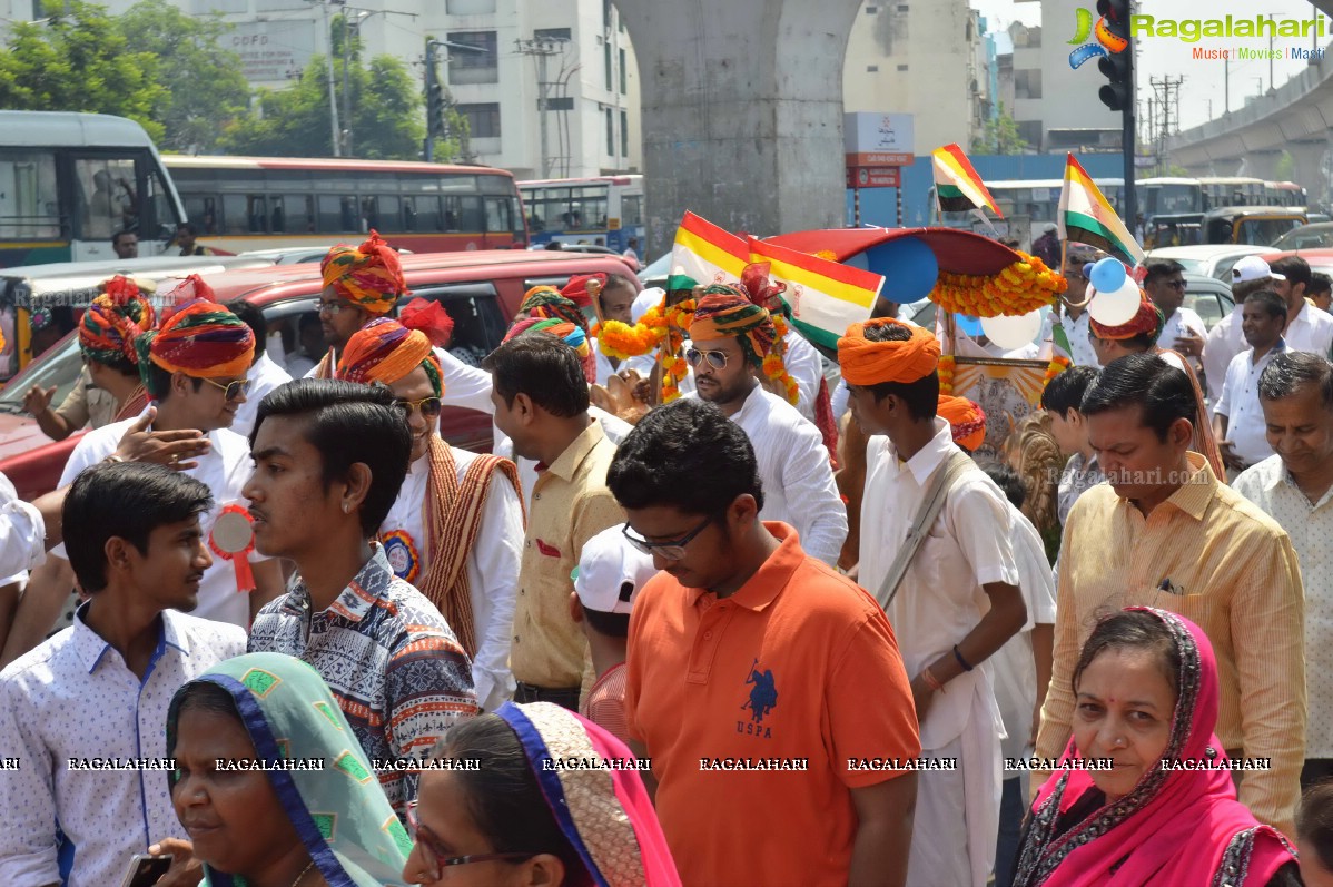 10,000 Jains Rally on 2616th Birth Anniversary of Lord Mahaveera, Founder of Jainism