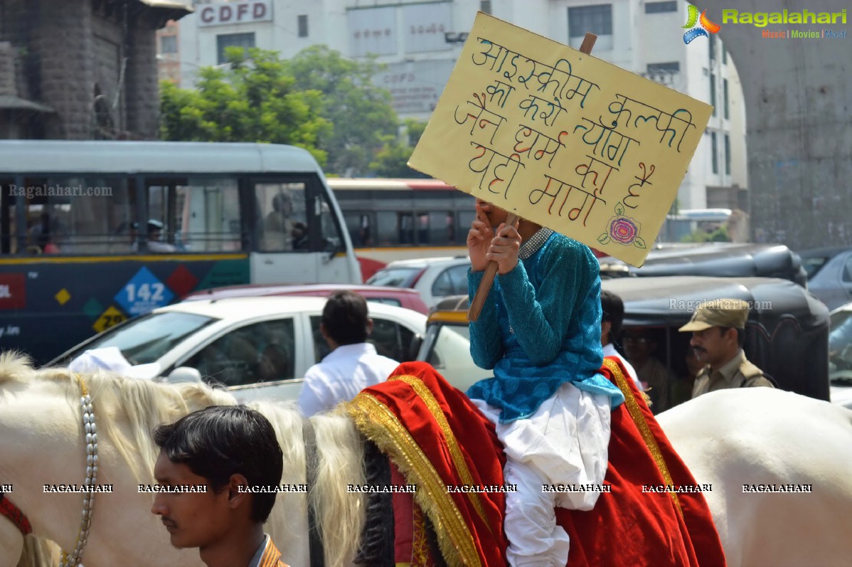 10,000 Jains Rally on 2616th Birth Anniversary of Lord Mahaveera, Founder of Jainism