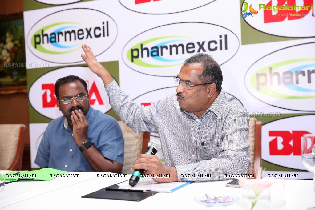 PHARMEXCIL and BDMA Press Meet at Hotel Taj Krishna, Hyderabad