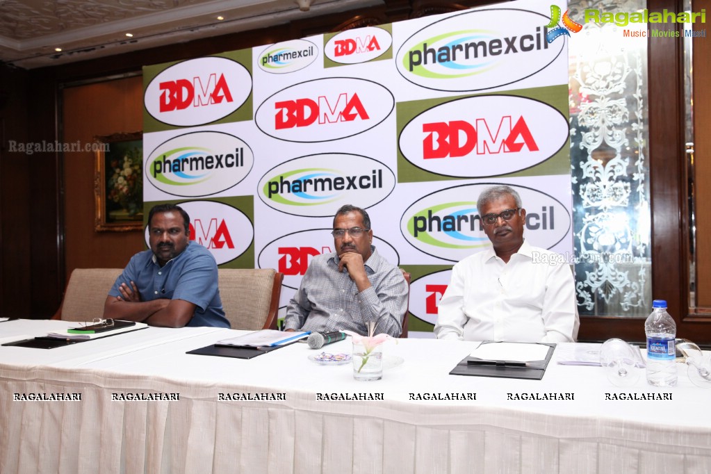 PHARMEXCIL and BDMA Press Meet at Hotel Taj Krishna, Hyderabad