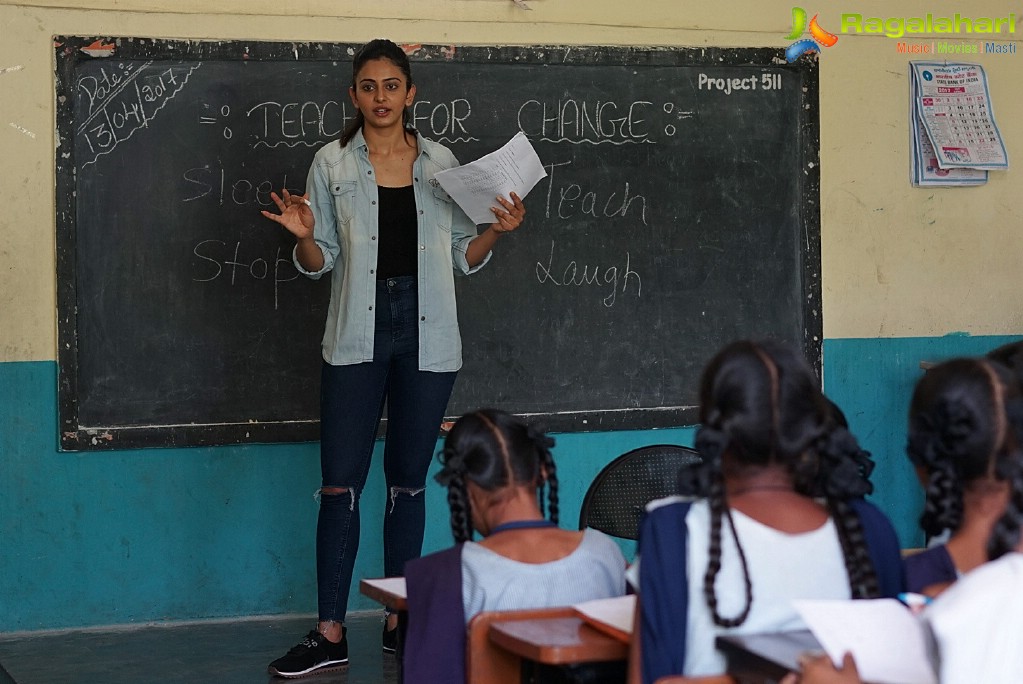 Rakul Preet Singh at Banjara Hills Goverment High School