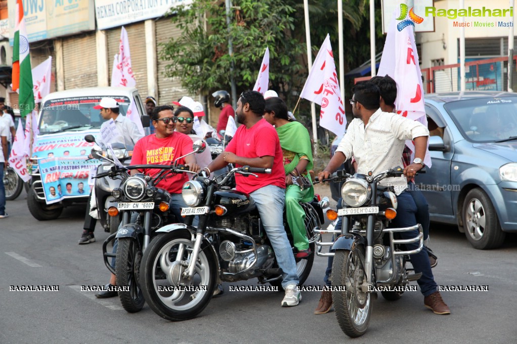 7th Run For Jesus - Biggest Christian Roadshow Rally at LB Stadium, Hyderabad