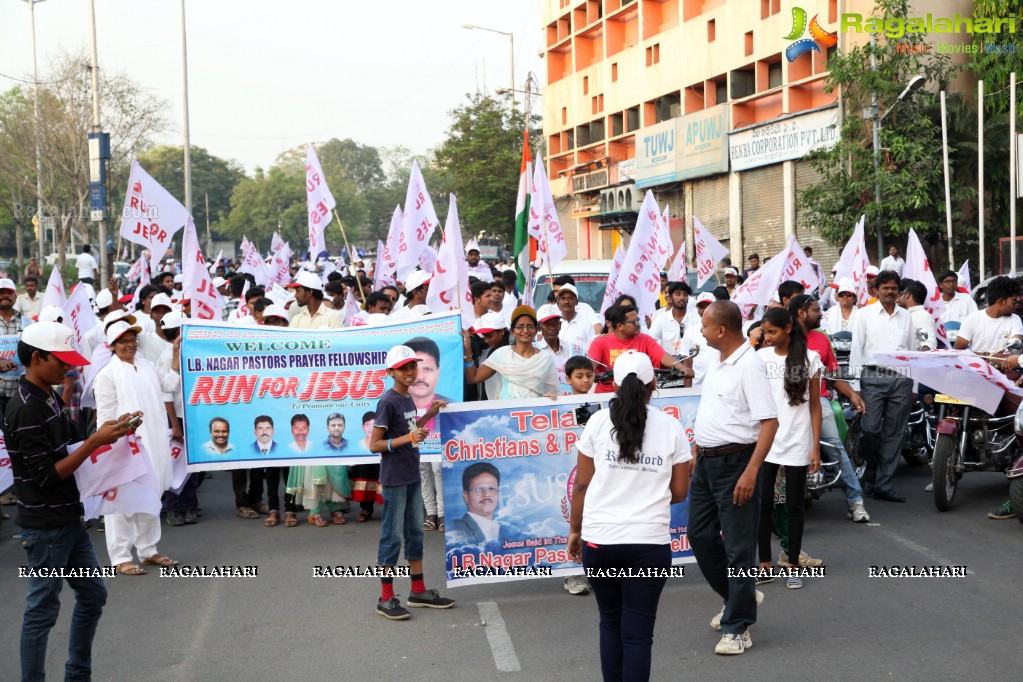 7th Run For Jesus - Biggest Christian Roadshow Rally at LB Stadium, Hyderabad