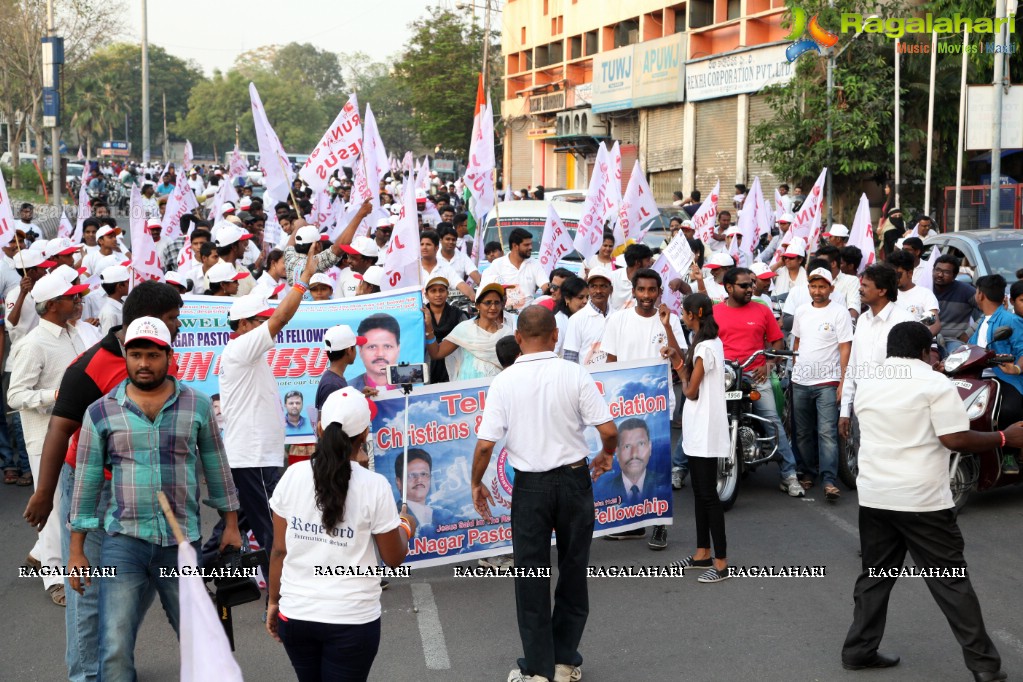 7th Run For Jesus - Biggest Christian Roadshow Rally at LB Stadium, Hyderabad