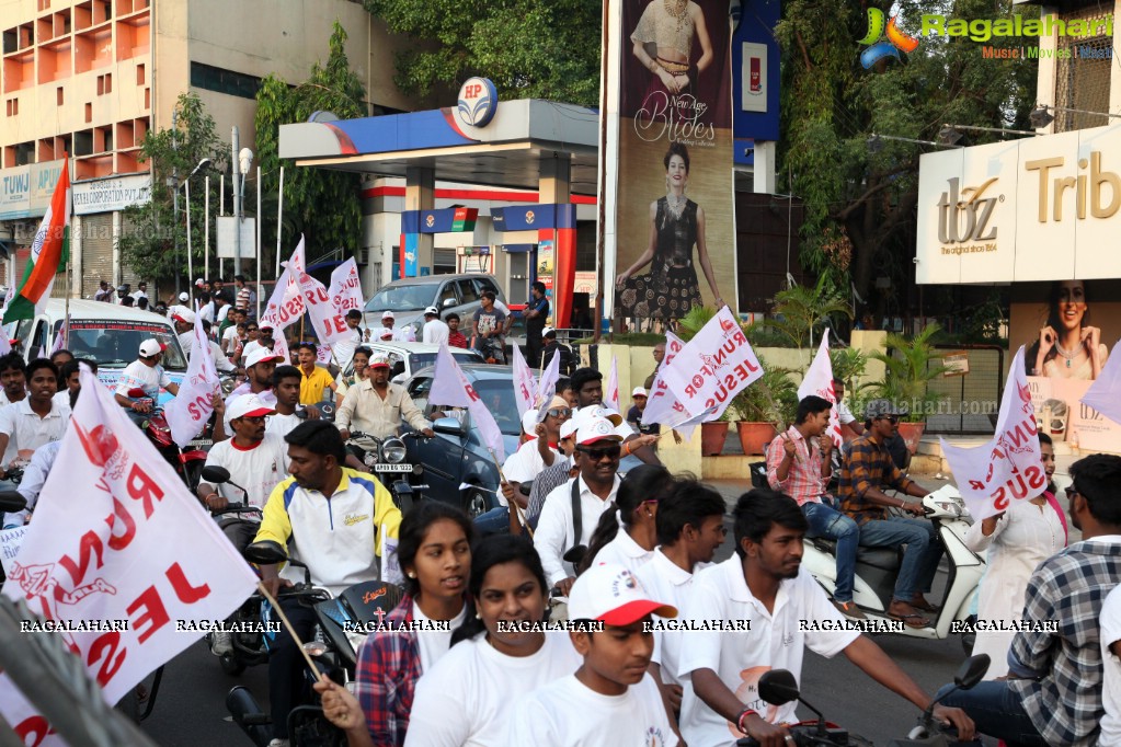 7th Run For Jesus - Biggest Christian Roadshow Rally at LB Stadium, Hyderabad