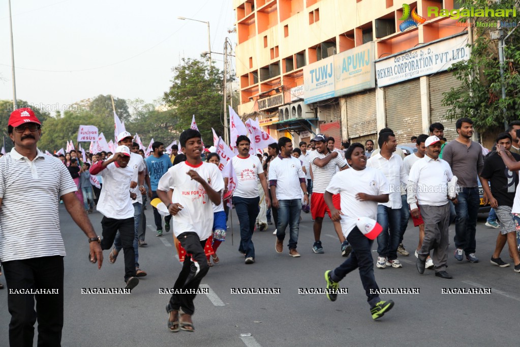 7th Run For Jesus - Biggest Christian Roadshow Rally at LB Stadium, Hyderabad