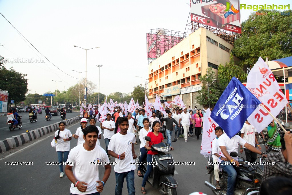 7th Run For Jesus - Biggest Christian Roadshow Rally at LB Stadium, Hyderabad