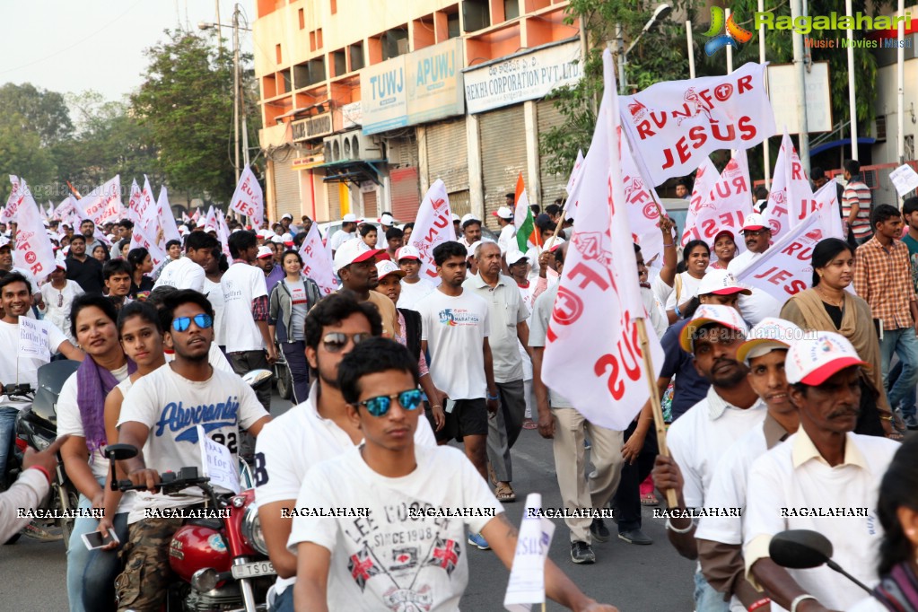 7th Run For Jesus - Biggest Christian Roadshow Rally at LB Stadium, Hyderabad