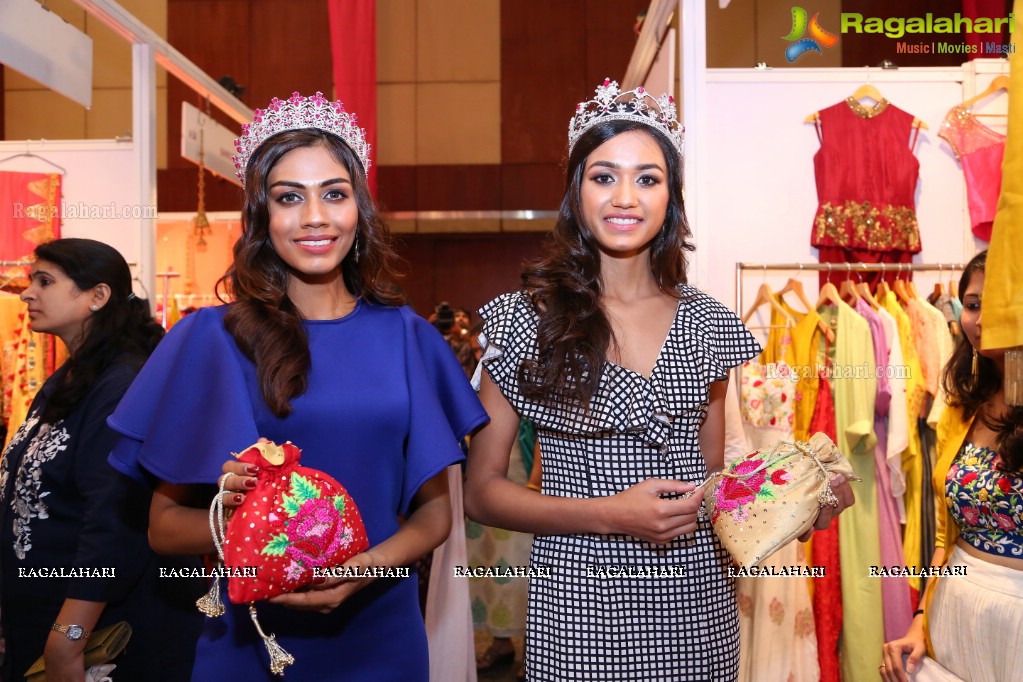 Rukshar Dhillon, Priyanka Kumari and Apeksha Porwal launches Hi Life Luxury Fashion Exhibition at HICC Novotel, Hyderabad