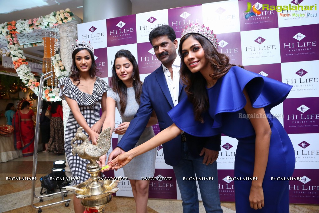 Rukshar Dhillon, Priyanka Kumari and Apeksha Porwal launches Hi Life Luxury Fashion Exhibition at HICC Novotel, Hyderabad