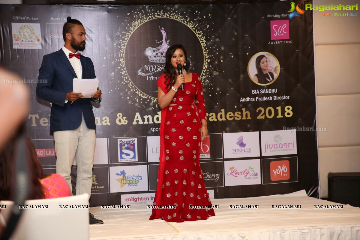 Mrs Telangana and Mrs Andhra Pradesh I am Powerful 2018 at Daspalla Hotel