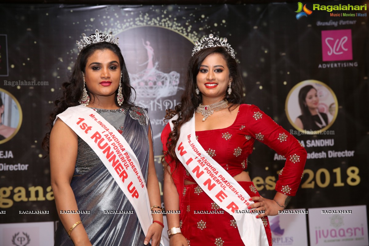 Mrs Telangana and Mrs Andhra Pradesh I am Powerful 2018 at Daspalla Hotel