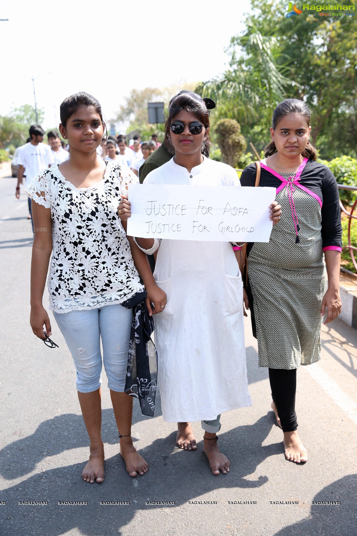 Barefoot March - Justice For Asifa at Necklace Road