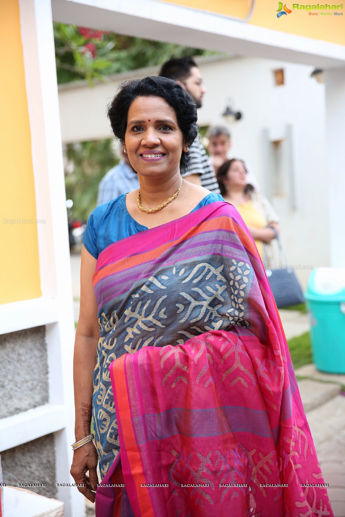 Vimala Narasimhan launches Blooms & Looms-A Weave of Ikebana & Saris at Saptaparni