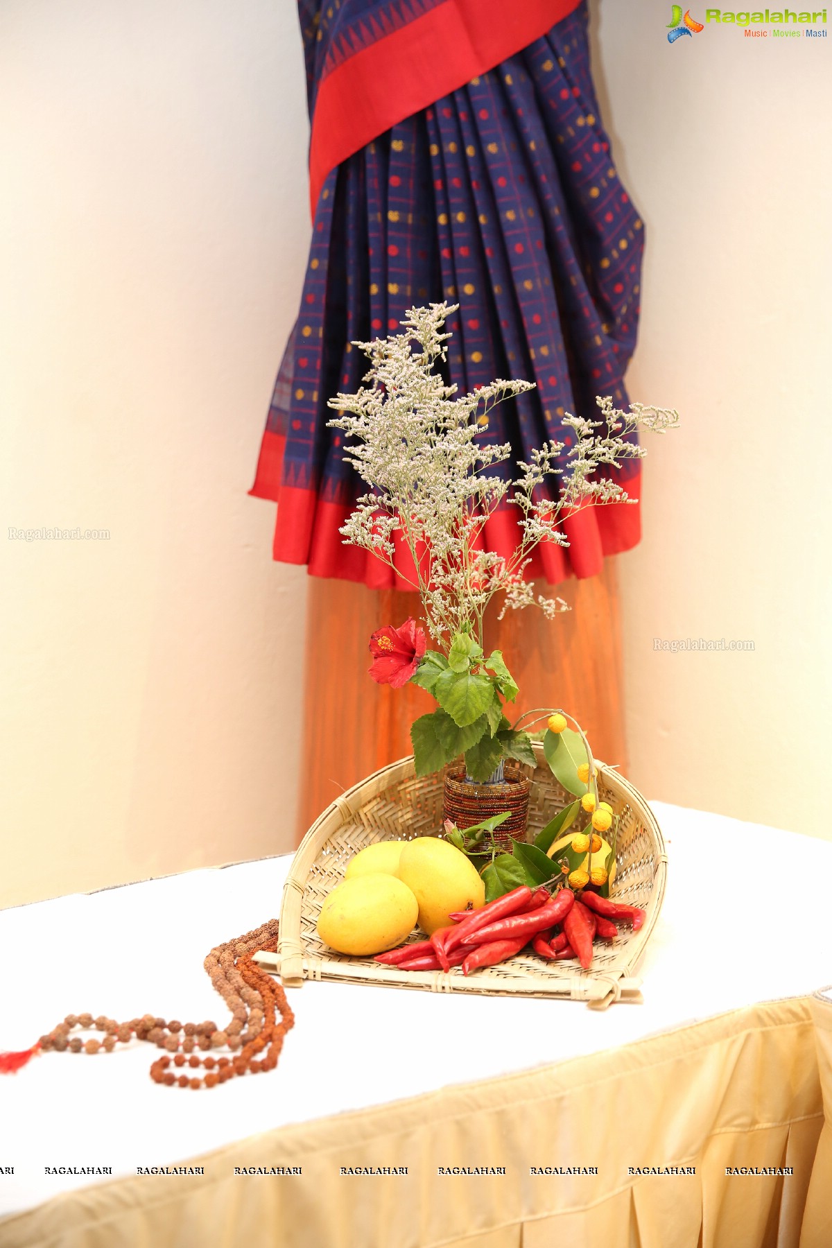 Vimala Narasimhan launches Blooms & Looms-A Weave of Ikebana & Saris at Saptaparni