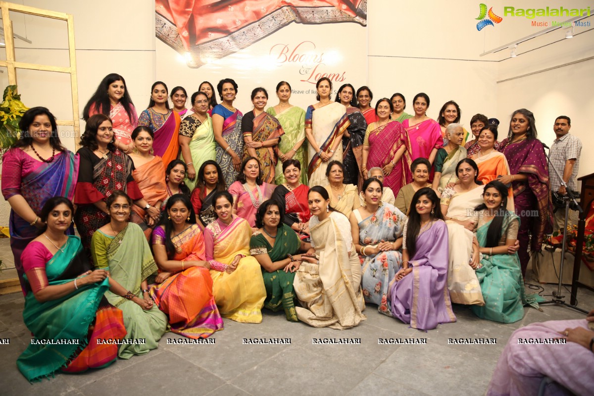 Vimala Narasimhan launches Blooms & Looms-A Weave of Ikebana & Saris at Saptaparni