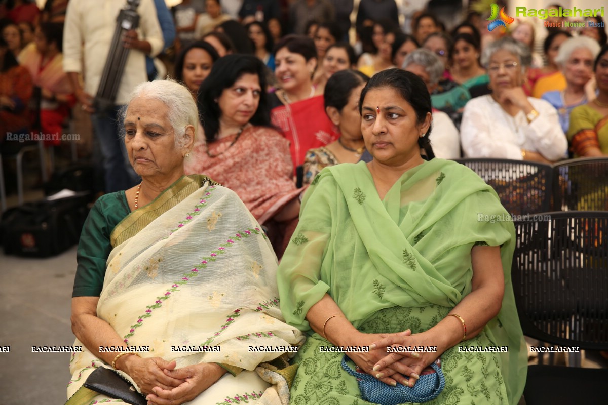 Vimala Narasimhan launches Blooms & Looms-A Weave of Ikebana & Saris at Saptaparni