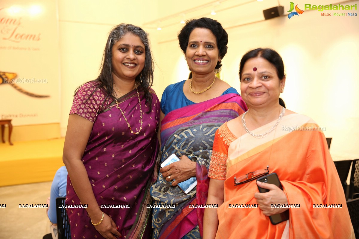 Vimala Narasimhan launches Blooms & Looms-A Weave of Ikebana & Saris at Saptaparni