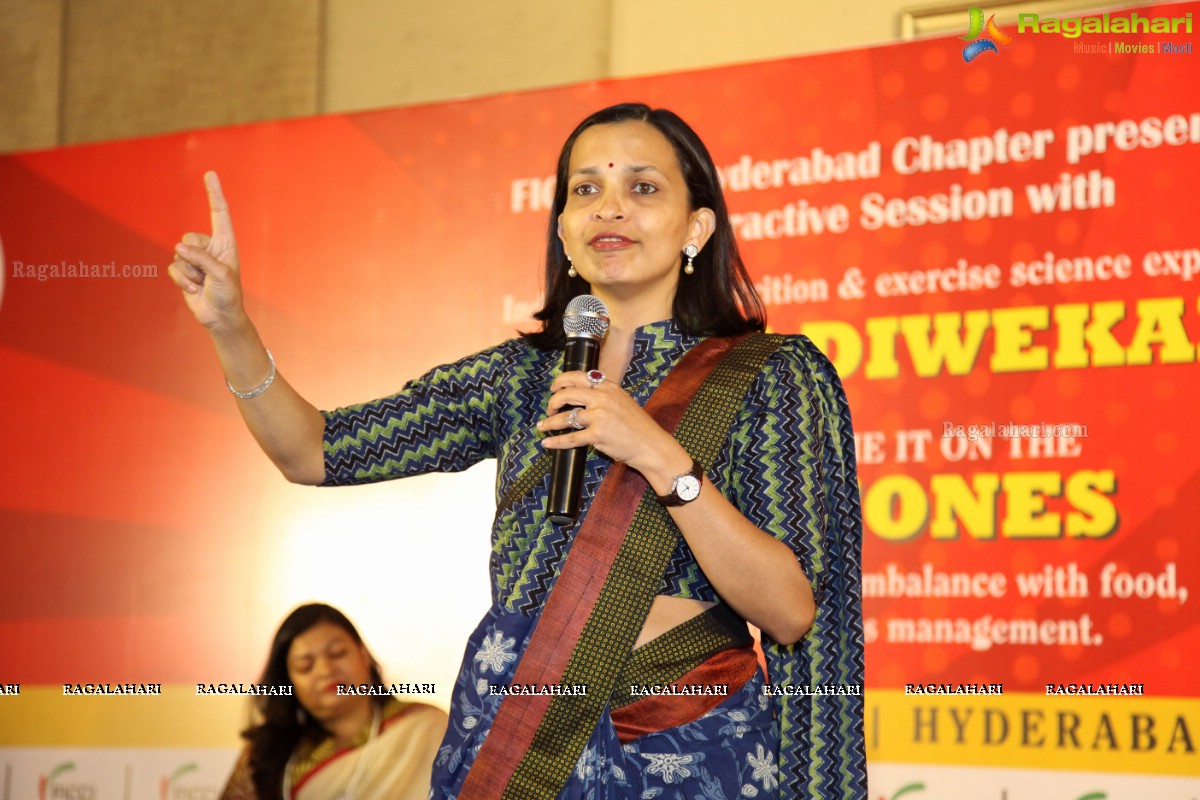 FICCI FLO Interactive Session with Rujuta Diwekar on 'Don't Blame It On The Hormones' at Radisson Blu, Banjara Hills